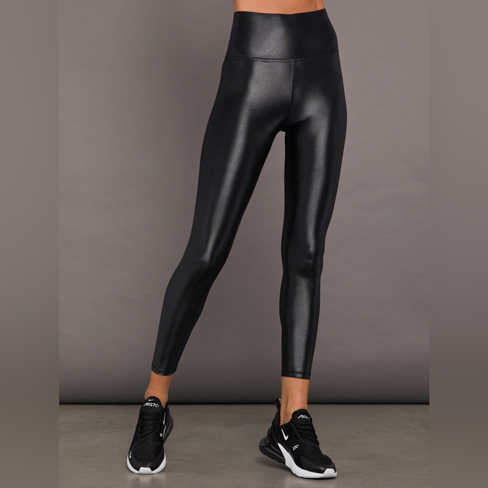 CARBON 38 HIGH RISE TAKARA LIQUID LEGGINGS BLACK XS SHINY METALLIC